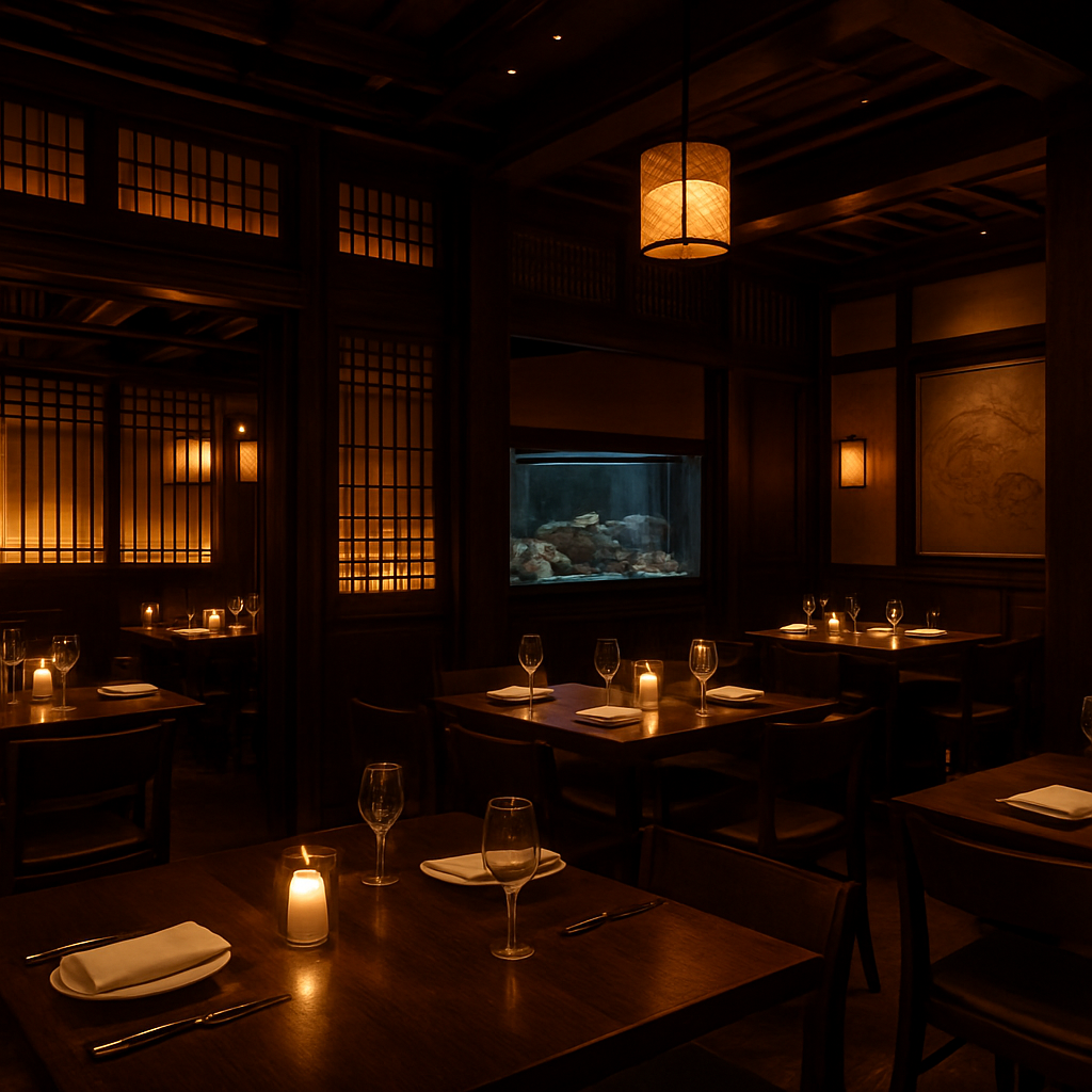 Haean dining room — warm candlelit interior